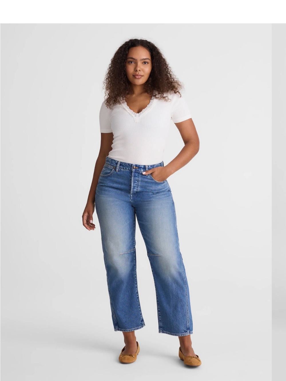 Madewell Darted Barrel-Leg Jeans | Rigid 100% Cotton | Low-Slung | $158 Retail